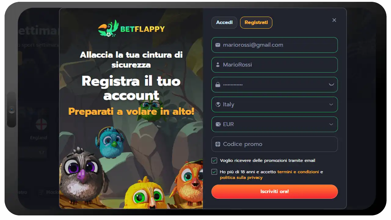 La Registrazione Al Flappy Casinò